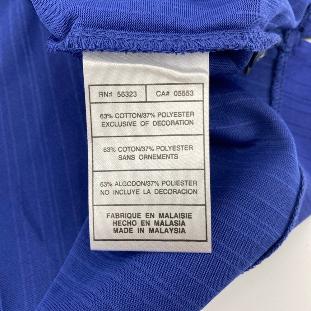 NEW Nike Tiger Woods Golf Polo Shirt Nike Men XL Blue Ribbed Athleisure Sporty - Picture 8 of 13